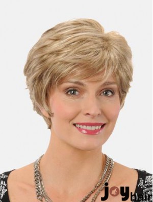 Straight 8 inch Synthetic Blonde Short High Quality Lace Wig