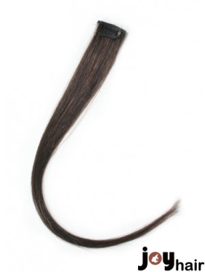 Modern Brown Straight Remy Human Hair Clip In Hair Extensions