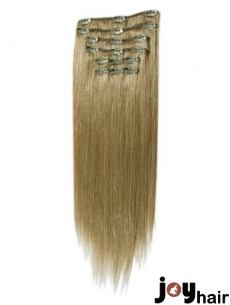 Natural Brown Straight Remy Human Hair Clip In Hair Extensions