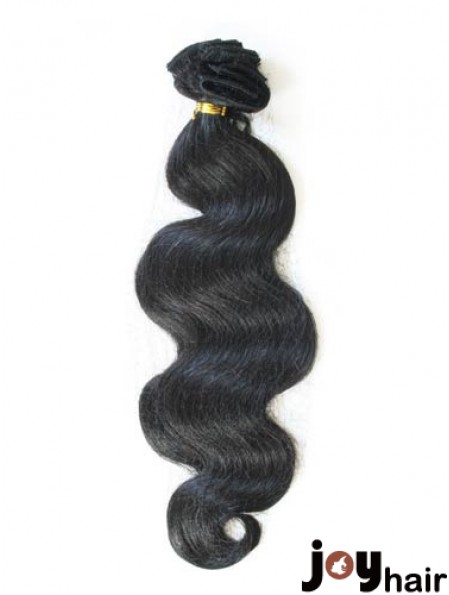 Tape In Hair Extensions With Remy Black Color Wavy Style