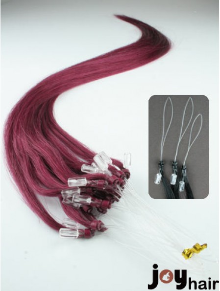 Suitable Red Straight Micro Loop Ring Hair Extensions