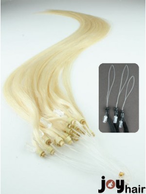 Perfect Blonde Straight Micro Loop Ring Hair Extensions