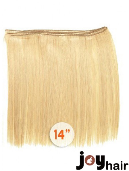 Straight Remy Human Hair Blonde Style Weft Extensions