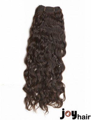 Curly Remy Human Hair Brown New Weft Extensions