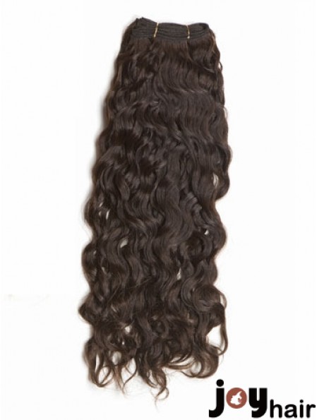 Curly Remy Human Hair Brown New Weft Extensions