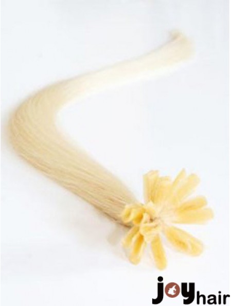 Blonde Straight Fashionable Nail/U Tip Hair Extensions