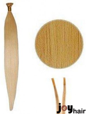 Blonde Straight Stick/I Tip Hair Extensions