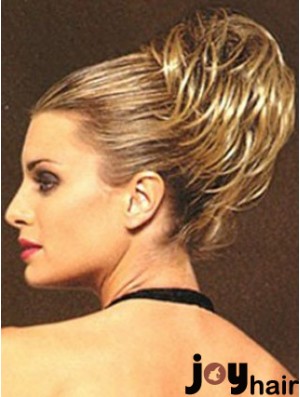 Clip On Hairpieces UK Straight Style Short Length Blonde Color