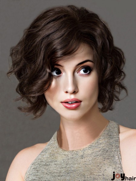 Black Bob Wig With Remy Human Chin Length 100% Hand Tied