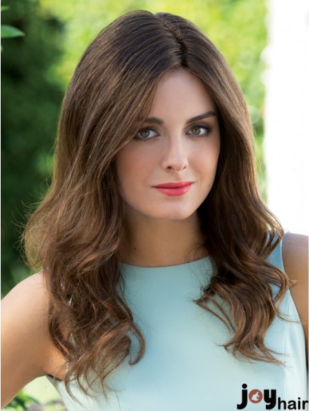 Long Wavy Layered Brown Soft 100% Hand-tied Wigs