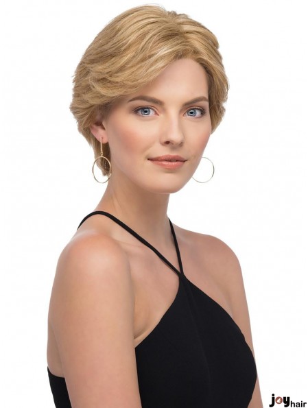 Blonde Layered Straight 6 inch Human Wig