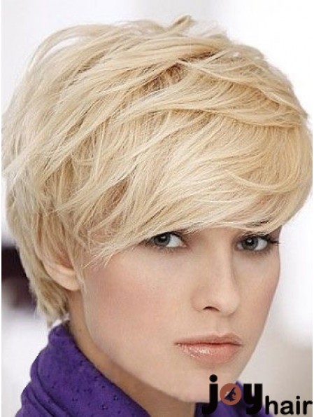 Short Straight Human Hair With Capless Short Length Boycuts