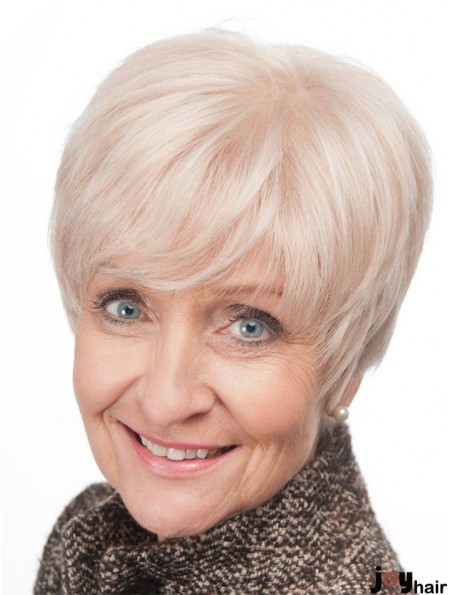 Lightweight Short Grey Wigs for Seniors