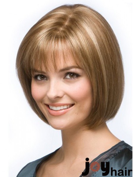 Best Human Hair Blonde Bob Wig With Bangs