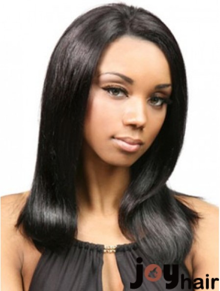 Yaki Human Hair With Capless Black Color Yaki Style