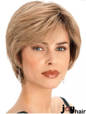 Short Blonde Bob Wigs Human Hair Straight Style