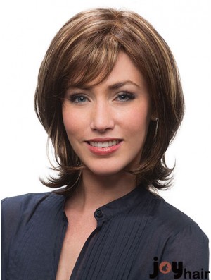 Synthetic Wigs Browns With Capless Chin Length Layered Cut