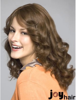 Brown Long Fashionable Wavy Layered Lace Wigs