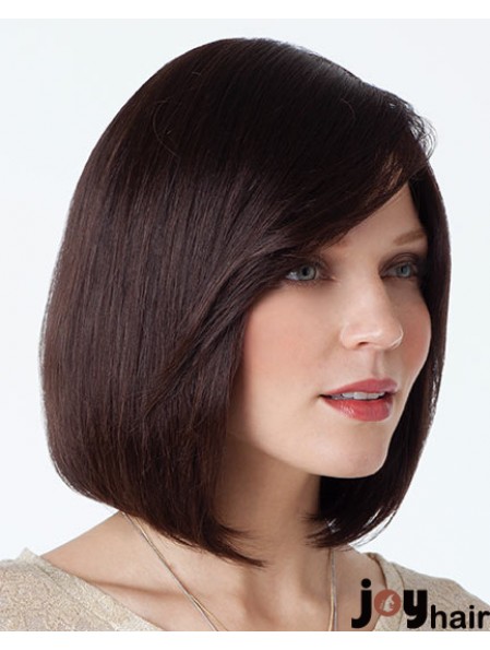 Synthetic Bob Wig With Capless Auburn Color Chin Length