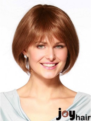 Real Hair Bob Wig Remy Human Bobs Cuts Straight Style Chin Length