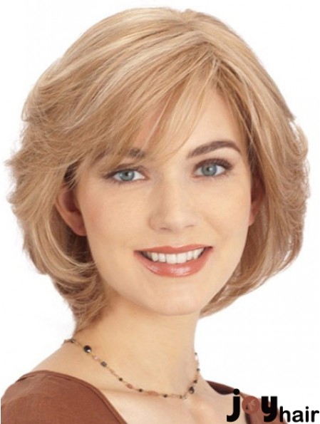 Ladies Mono Wig Layered Cut Straight Style Chin Length