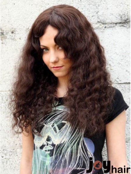 Human Curly Wigs With Capless Curly Style Long Length