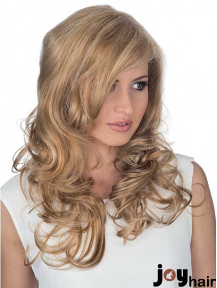 Good 18 inch Blonde Long Layered Curly Lace Wigs