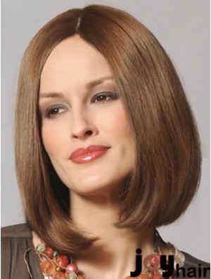 Lace Front Shoulder Length Straight Brown Sassy Bob Wigs