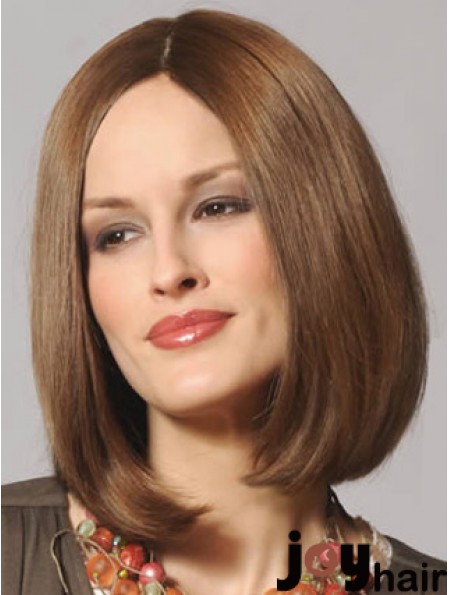 Lace Front Shoulder Length Straight Brown Sassy Bob Wigs