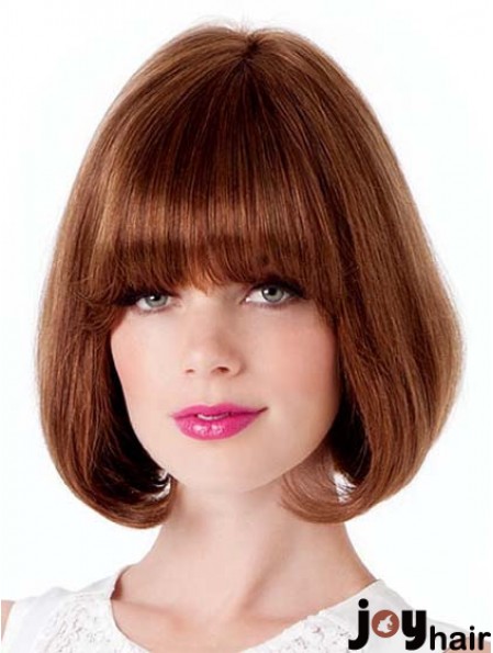 Lace Front Chin Length Straight Auburn Suitable Bob Wigs