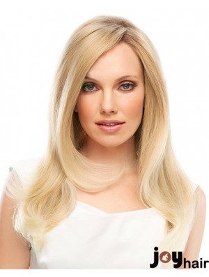 18 inch Blonde Long Layered Straight Designed Lace Wigs