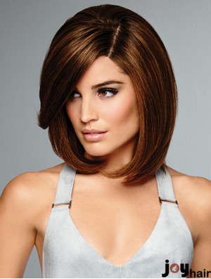 Brown Bob Wig 100% Hand Tied Remy Human Hair Wig UK Online 12 Inch