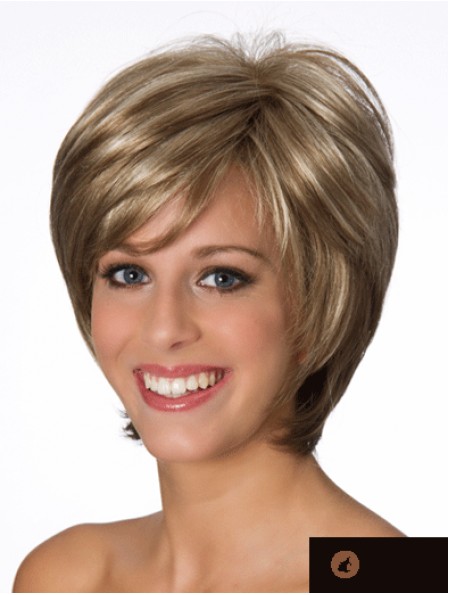 Layered Wavy Blonde 8 inch Real Human Wigs