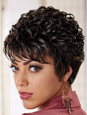 Lightweight Black Short Curly African American Wigs