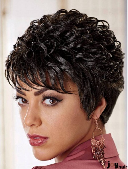 Lightweight Black Short Curly African American Wigs