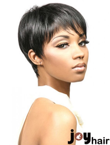 Cheap Black Short African American Wig