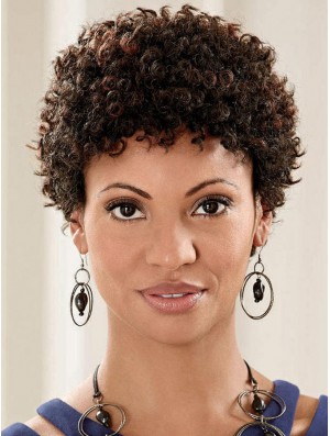 Discount African Hair Wig With Full Lace Short Curly Wig