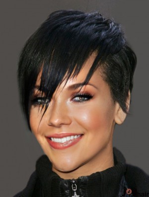  Wigs For Sale With Capless Black Color Cropped Length Boycuts