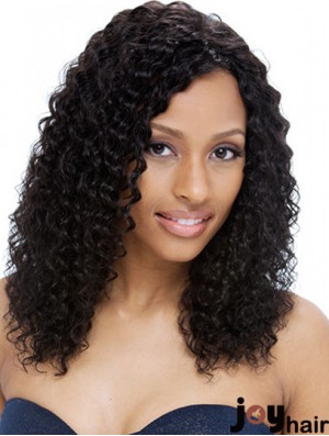 Human Full Lace Wigs UK Black Color Curly Style