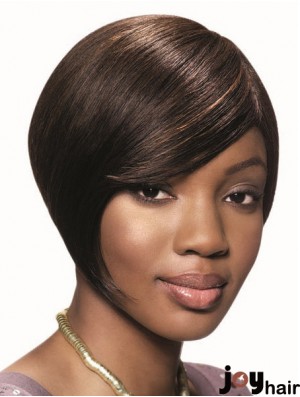 Short Brown Straight Bobs Top African American Wigs