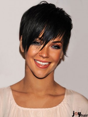  Short Hair Wigs Boycuts Croppped Length Black Color