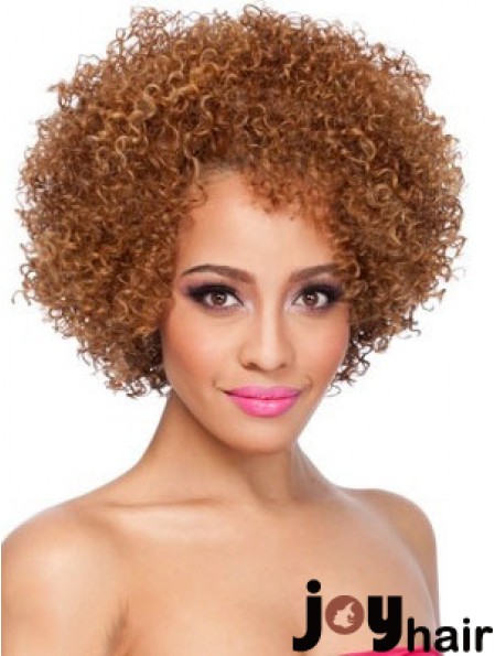 African American Afro Wigs Chin Length Kinky Style Layered Cut