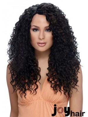 Long Black Kinky Layered Perfect African American Wigs