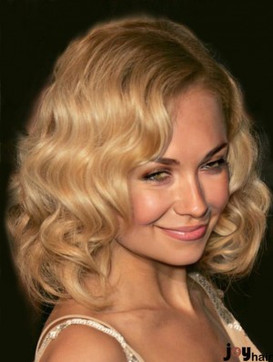  Wig Wavy Style Shoulder Style Blonde Color