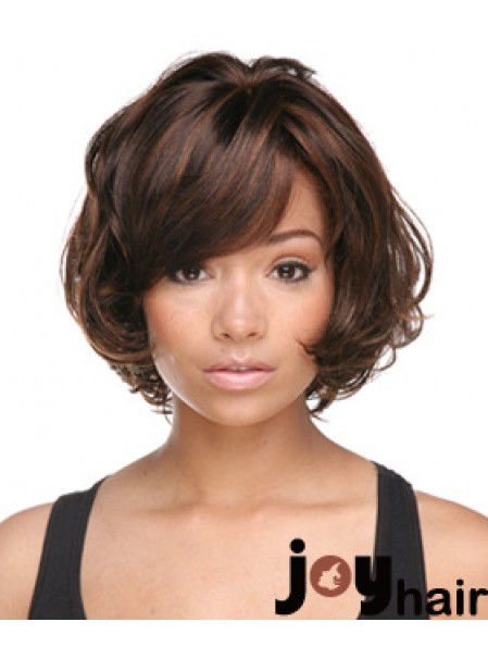 Auburn Chin Length Bobs Capless Synthetic Hair Styles For Black Woman