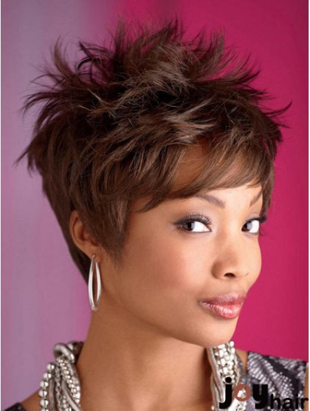 Cropped Wig African American Capless Wig UK Realistic Short Wig For Women