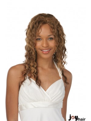 Layered Good Curly Auburn Long Human Hair Lace Front Wigs