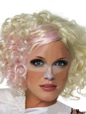 12 inch Discount Chin Length Curly Without Bangs Lady Gaga Wigs