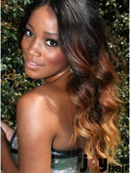 Long Wavy Without Bangs Lace Front 24 inch Incredible Black Women Wigs