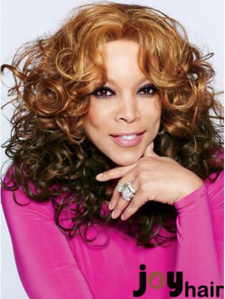 Without Bangs Curly Ombre/2 Tone 18 inch Fashionable  Wigs